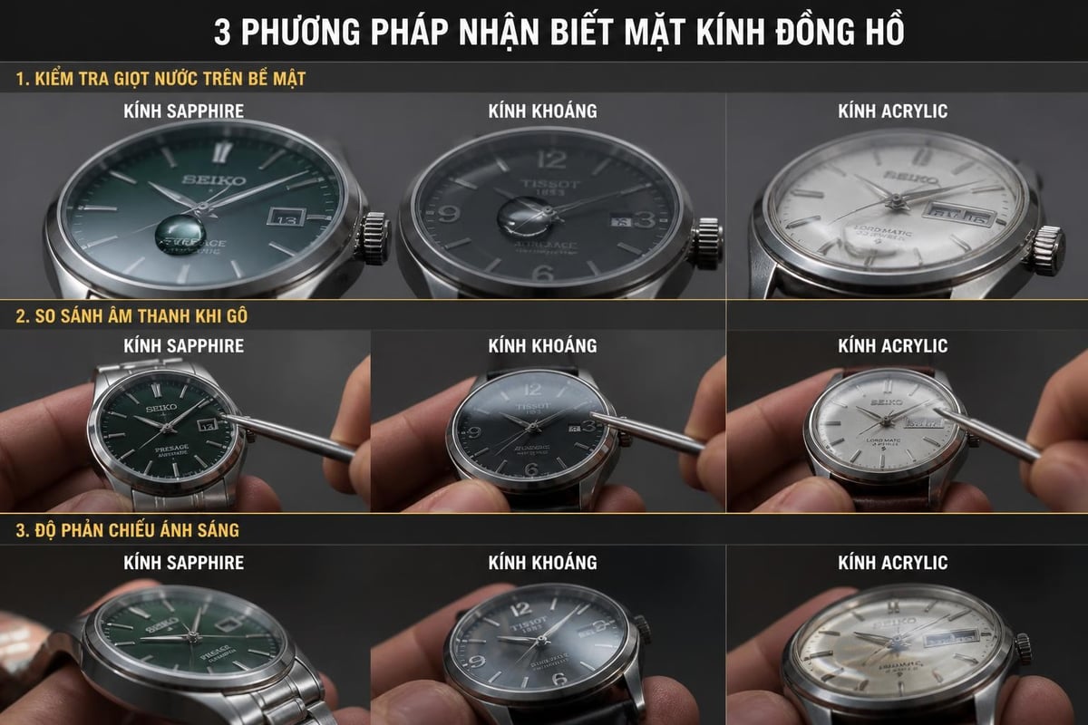 Watch crystal identification methods