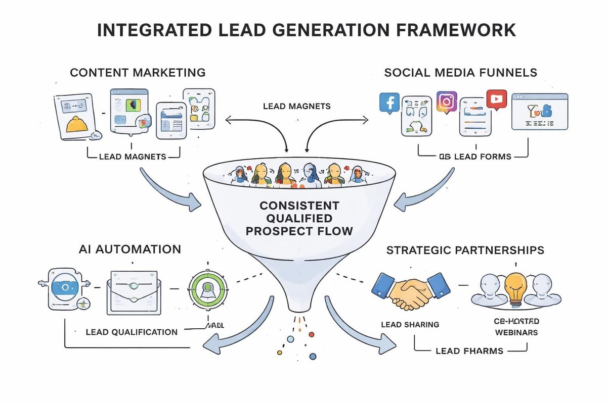 Multi-channel agency lead generation system