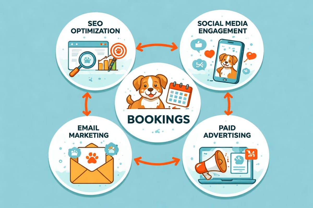 Dog boarding digital marketing strategy components