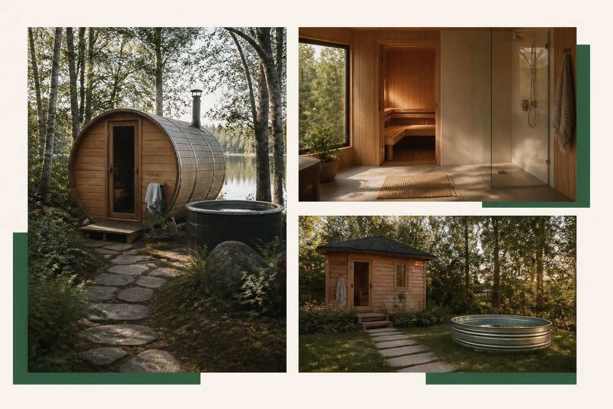 Home sauna and cold plunge setup options