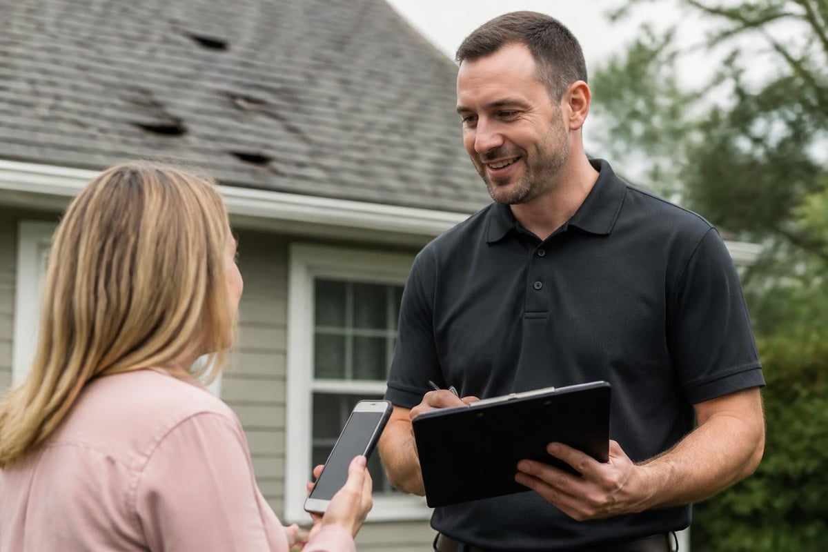 Wind damage inspection scheduling process