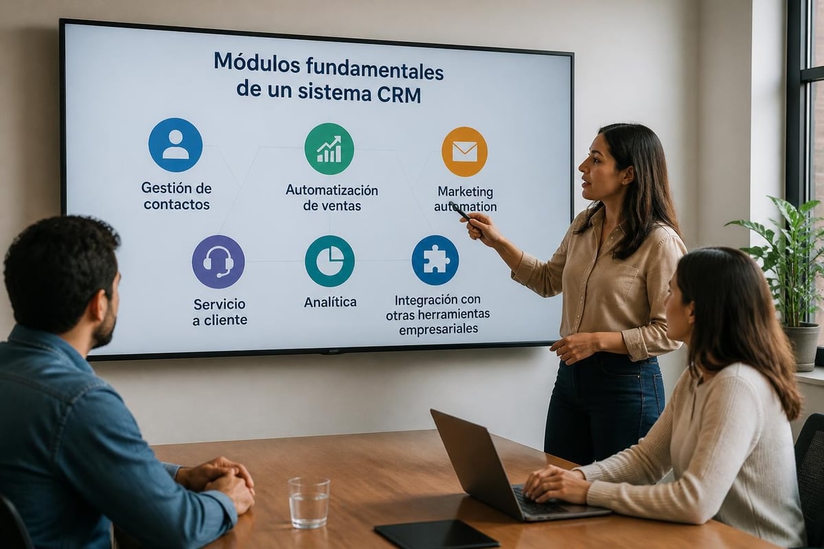 Componentes integrados de un CRM