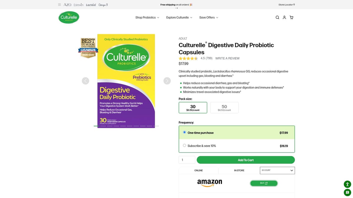 Top 9 Best Probiotic Picks for Gut Health in 2026 - Culturelle Digestive Daily Probiotic