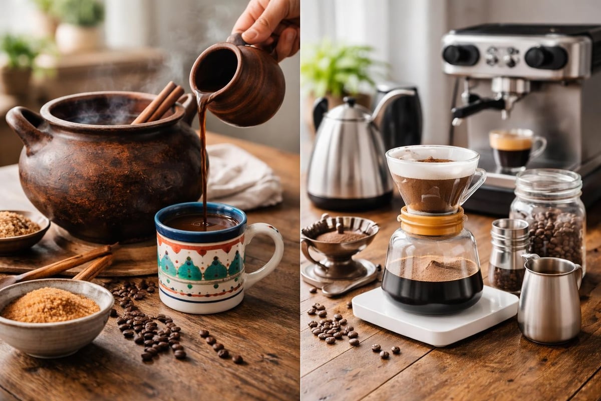 Traditional coffee brewing heritage