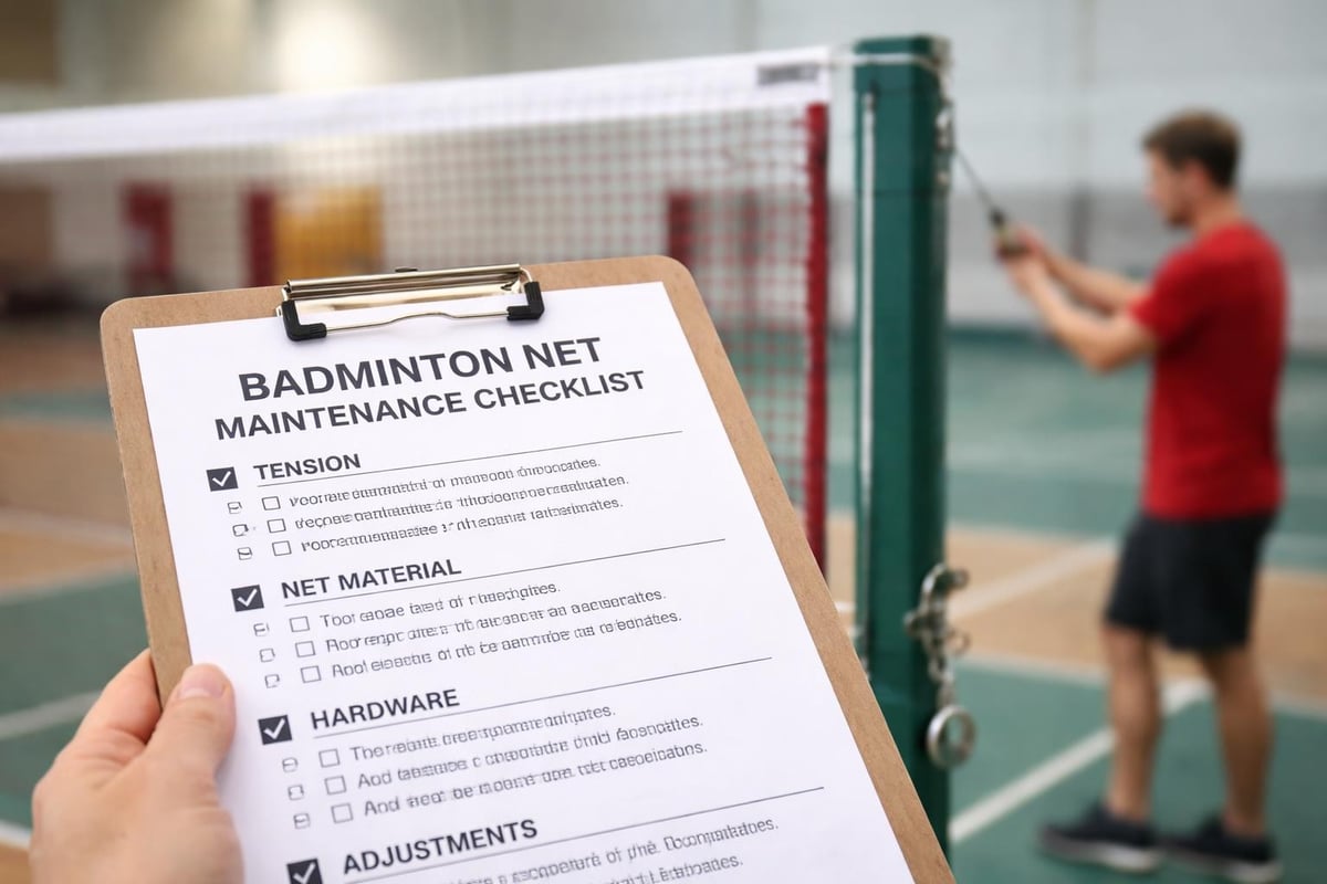 Badminton net maintenance