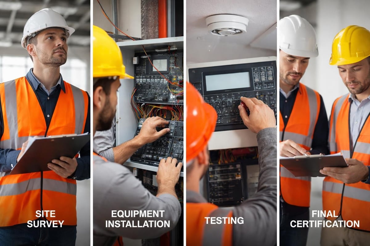 Fire alarm installation workflow