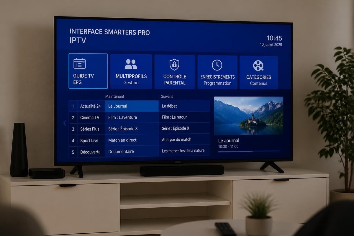 Fonctionnalités Smarters Pro IPTV