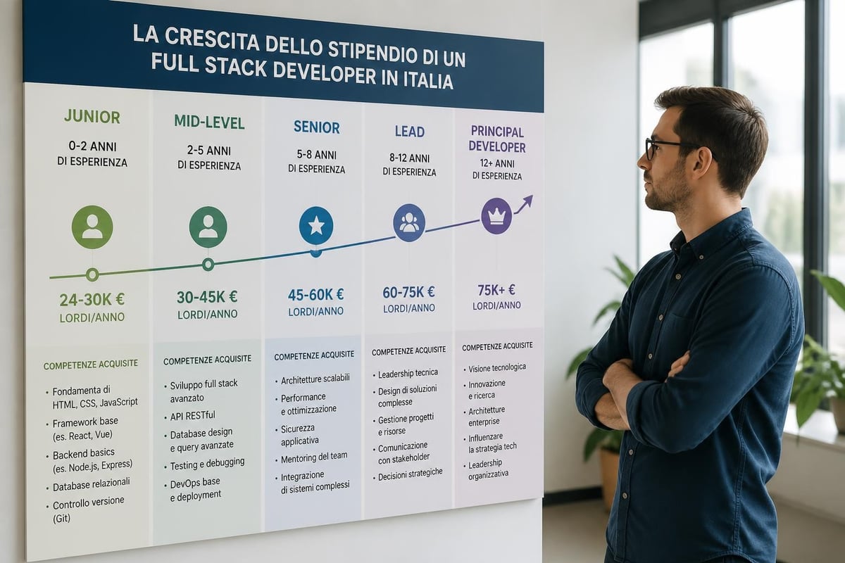 Progressione salariale full stack developer