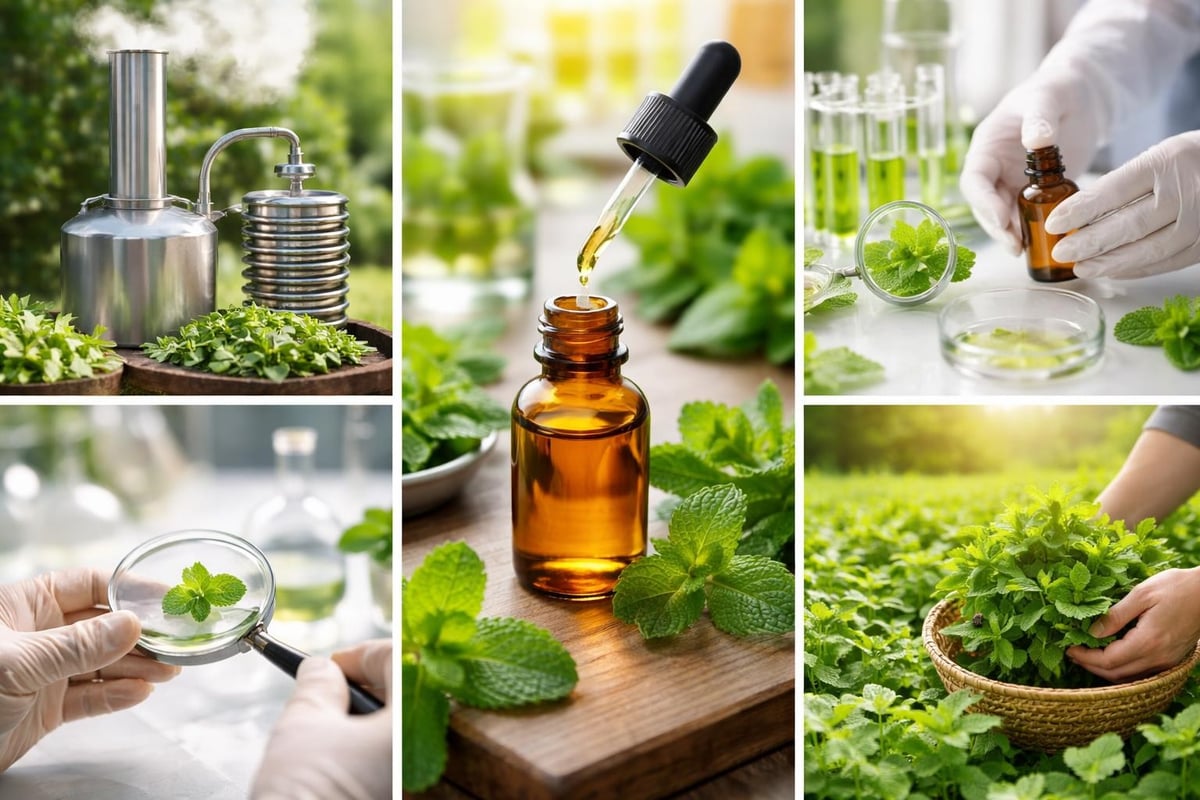 Pebermynteolie produktion og kvalitetskriterier