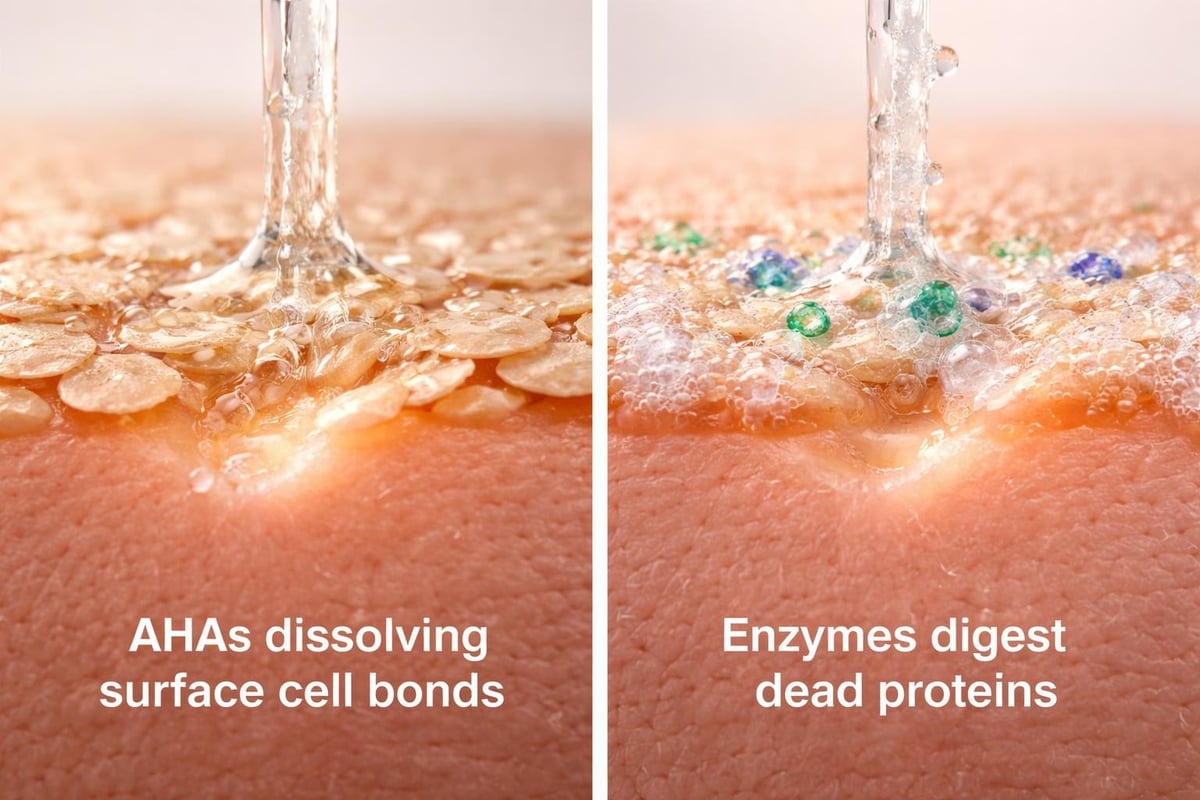 Chemical vs enzyme exfoliation