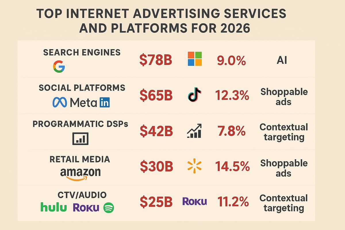 Comparing Top Internet Advertising Services & Platforms for 2026