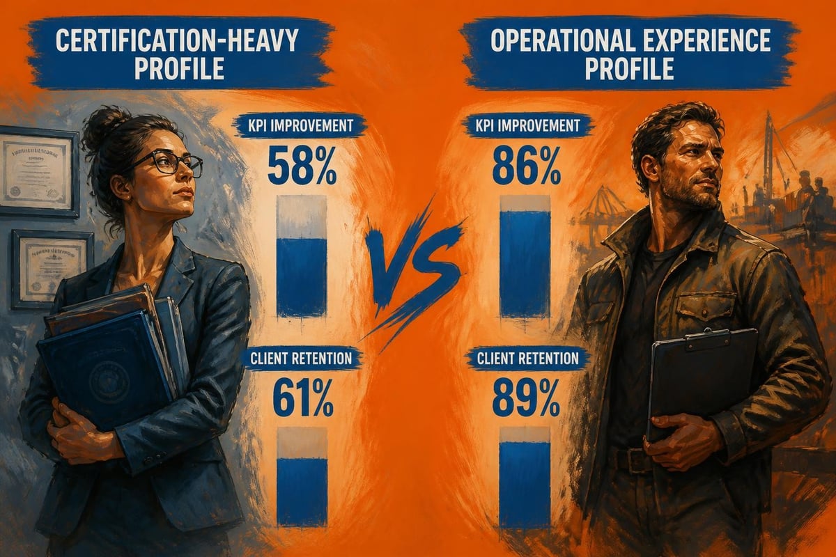 Coaching credential versus outcome comparison