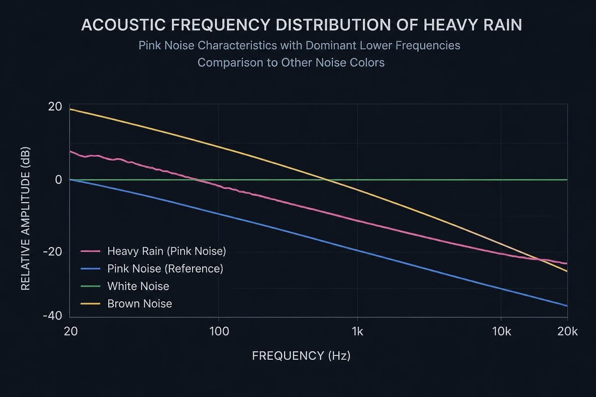 Rain sound frequency spectrum