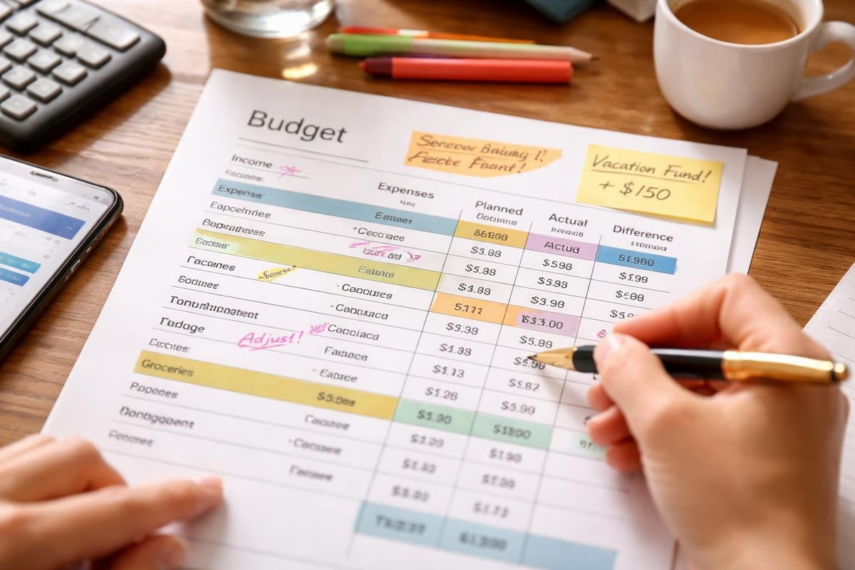 Free printable budget spreadsheet layout