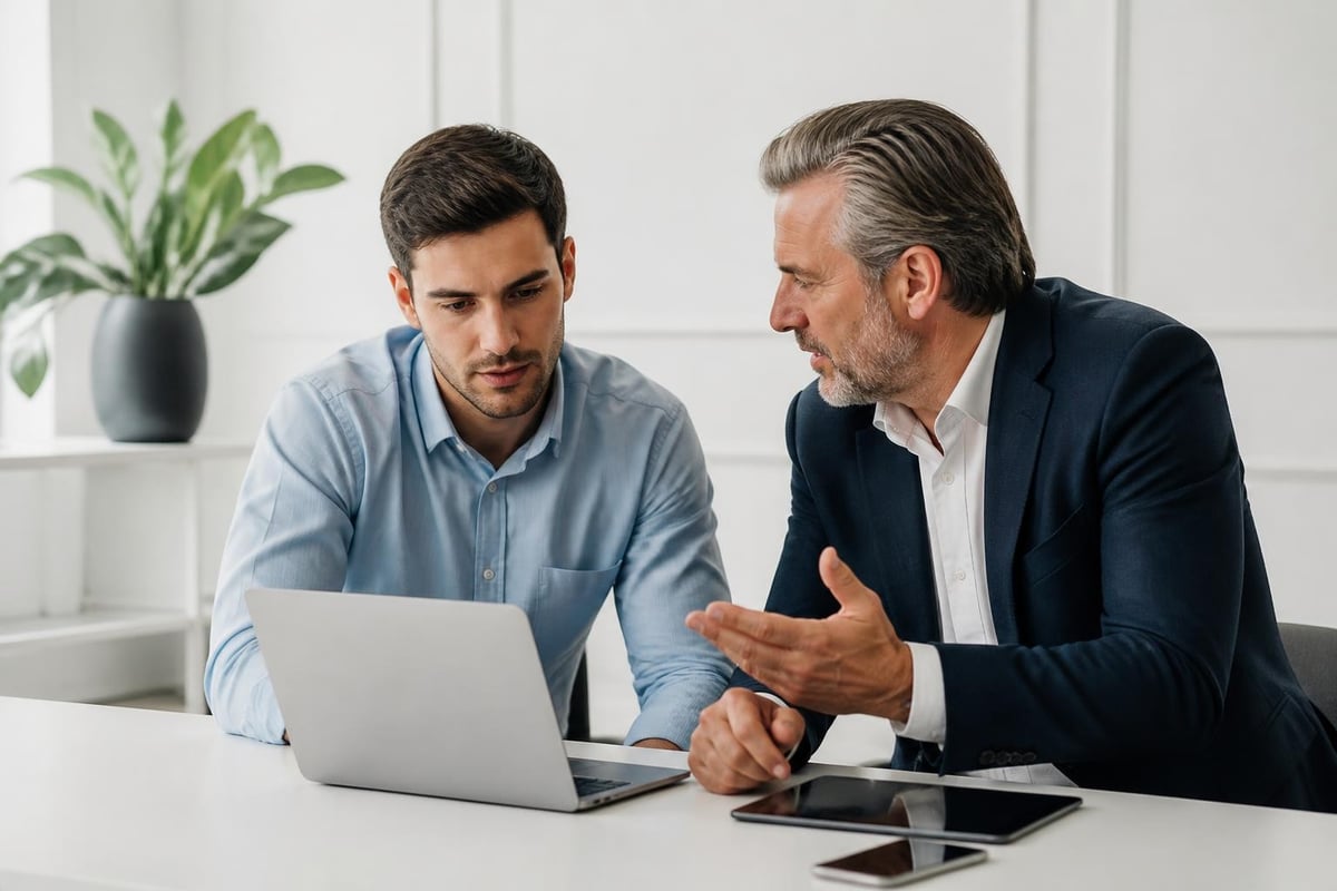 Real estate professionals collaborating