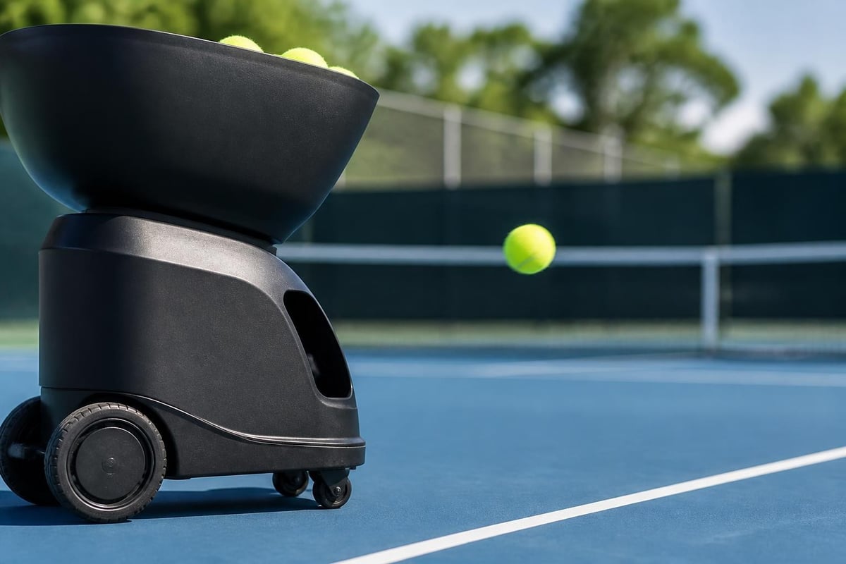 Tennis machine technology components
