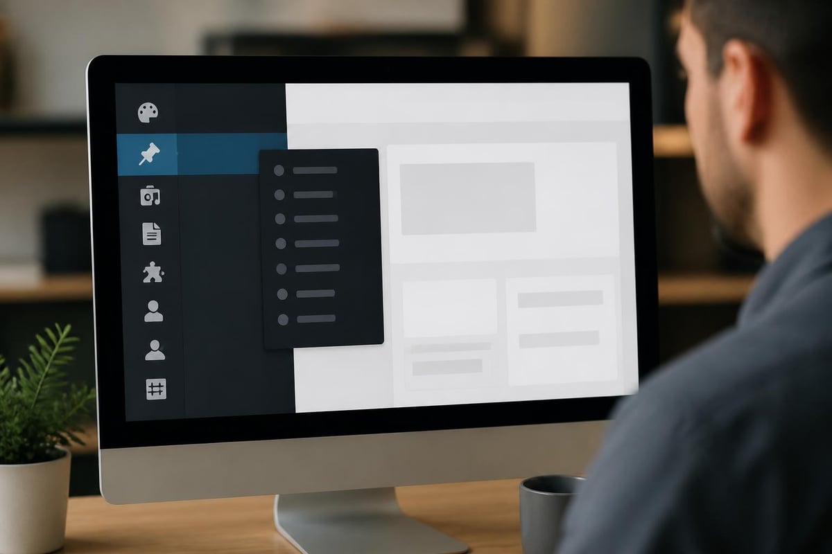 WordPress wpadmin navigation structure