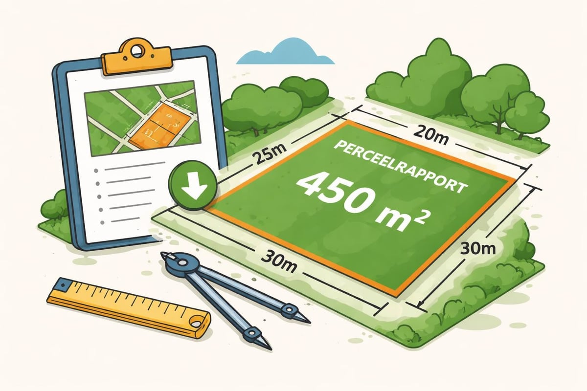 Kadastrale kaart met maatvoering