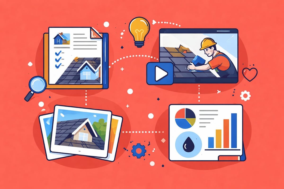 Multimedia roofing content