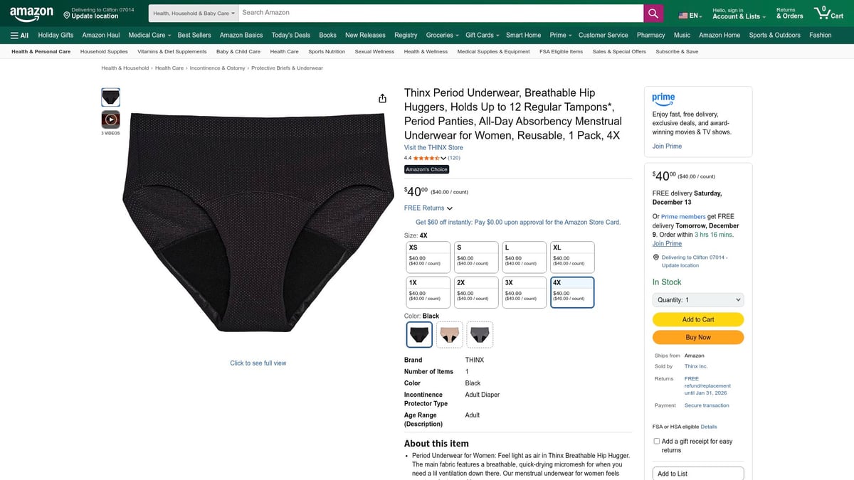 7 Smarte Valg Af Period Underwear Til 2026 - Thinx Hiphugger Period Underwear