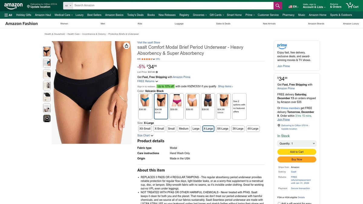 7 Smarte Valg Af Period Underwear Til 2026 - Saalt Comfort Brief