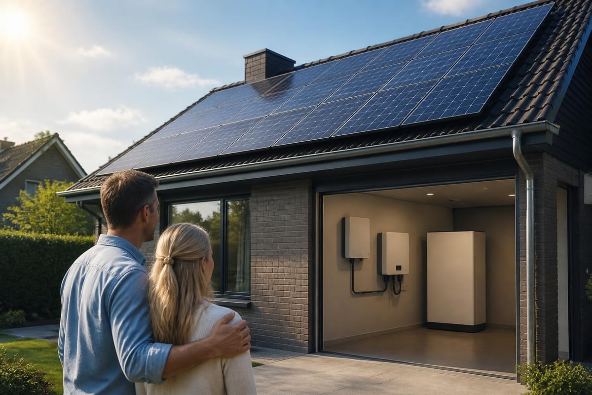Zonnepanelen en thuisbatterij samenwerking