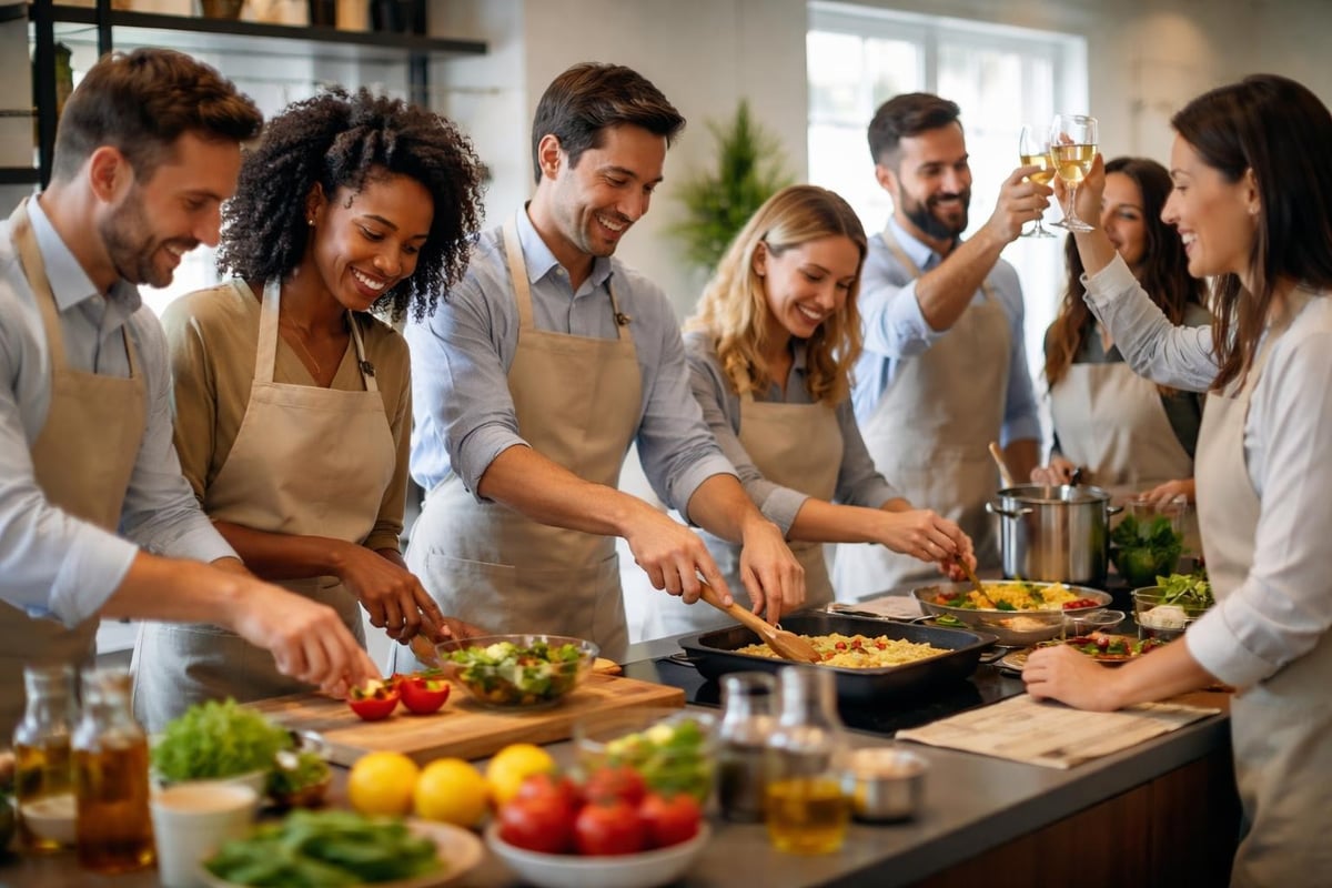 Team collaboration through cooking