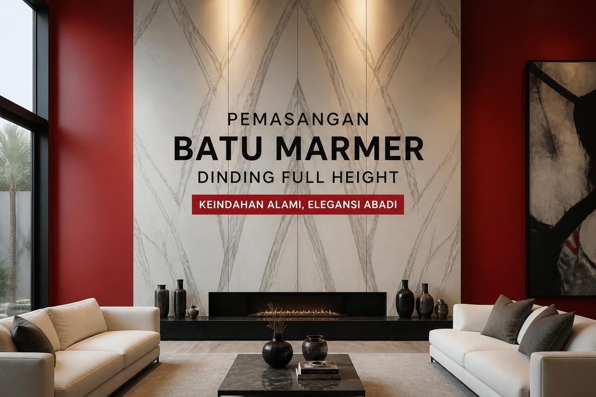 Aplikasi dinding marmer