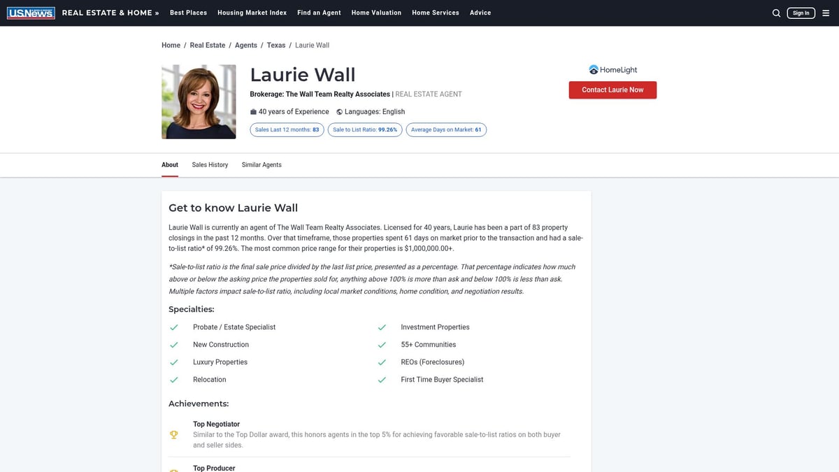 10 Best Realtors in Frisco TX to Work With in 2026 - Laurie Wall - The Wall Team Realty Associates
