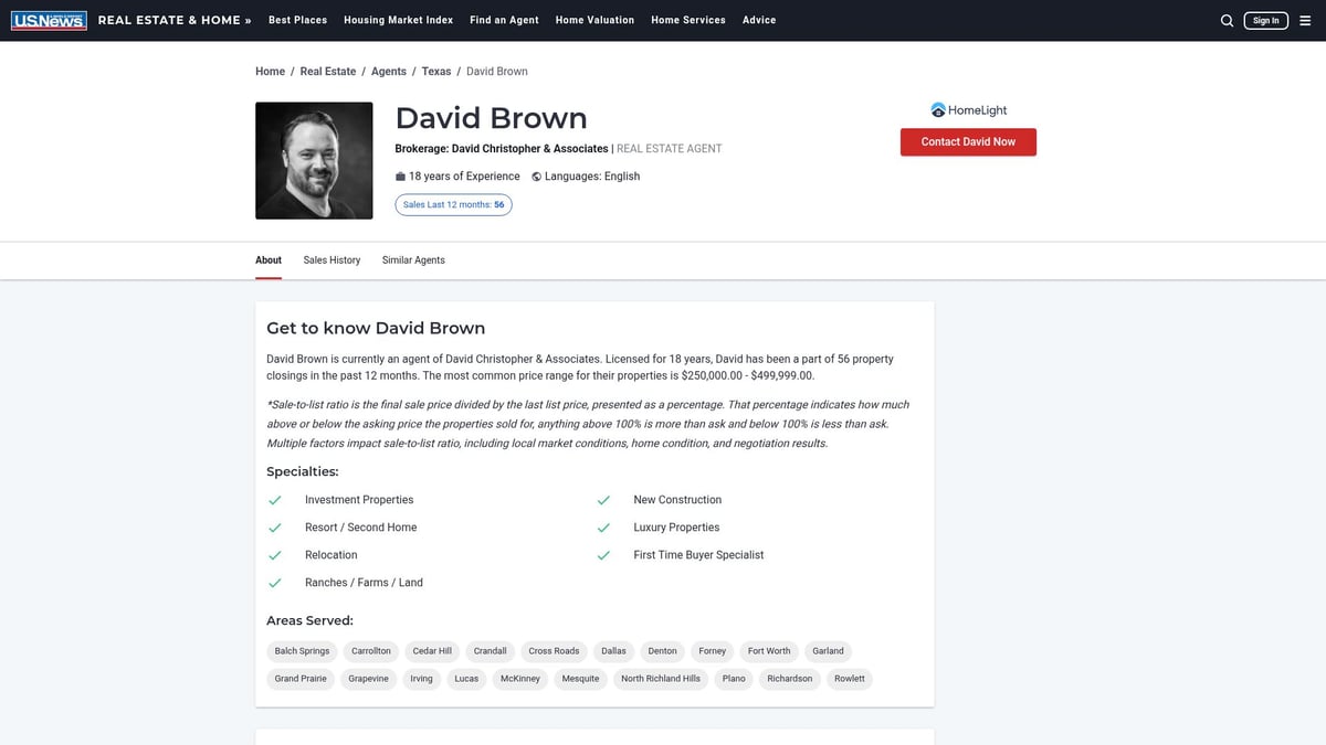 10 Best Realtors in Frisco TX to Work With in 2026 - David Brown - David Christopher & Associates