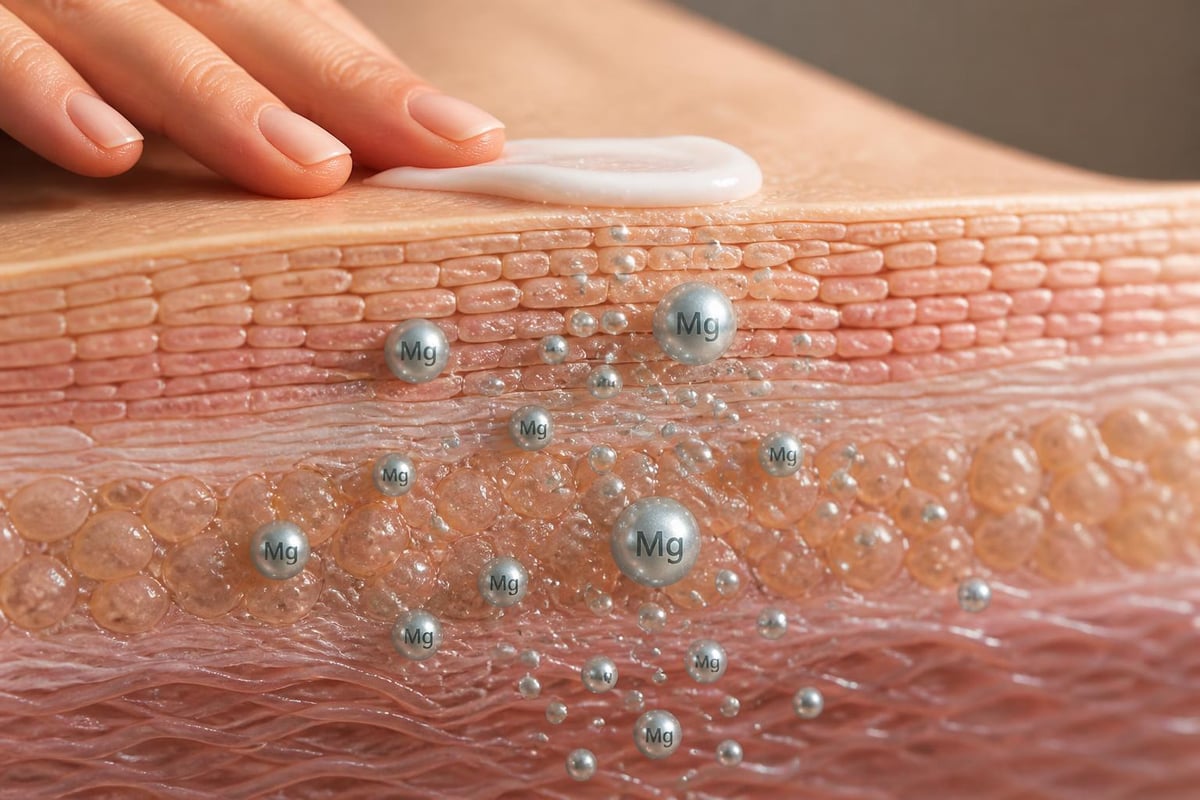 Transdermal magnesium absorption process