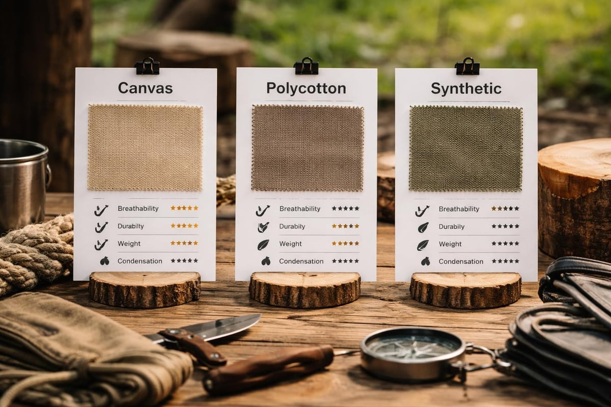 Bushcraft tent material comparison
