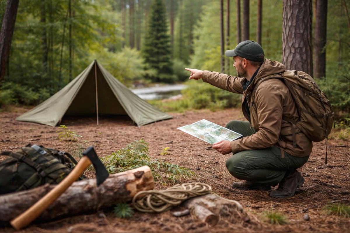 Bushcraft camp site selection