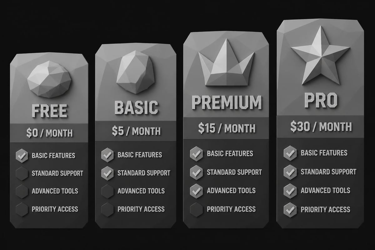 Subscription tier comparison