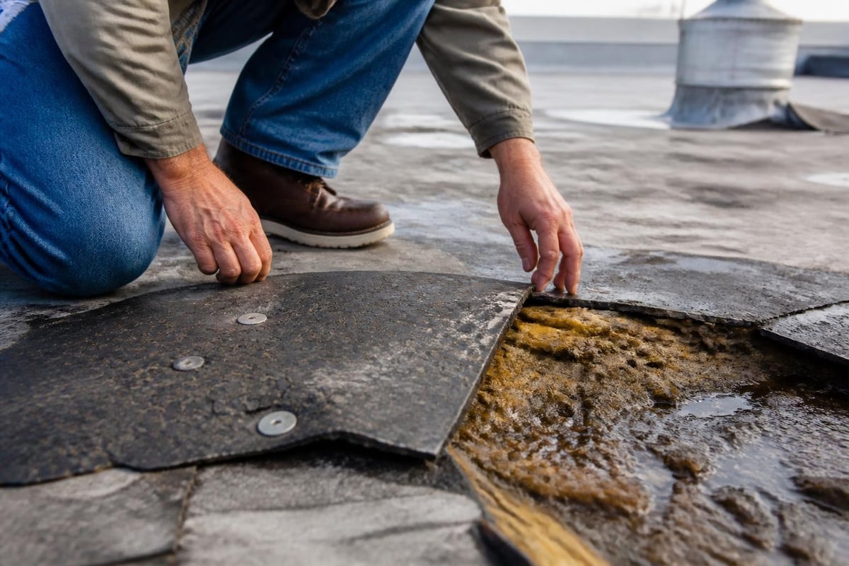 Commercial roof deterioration assessment