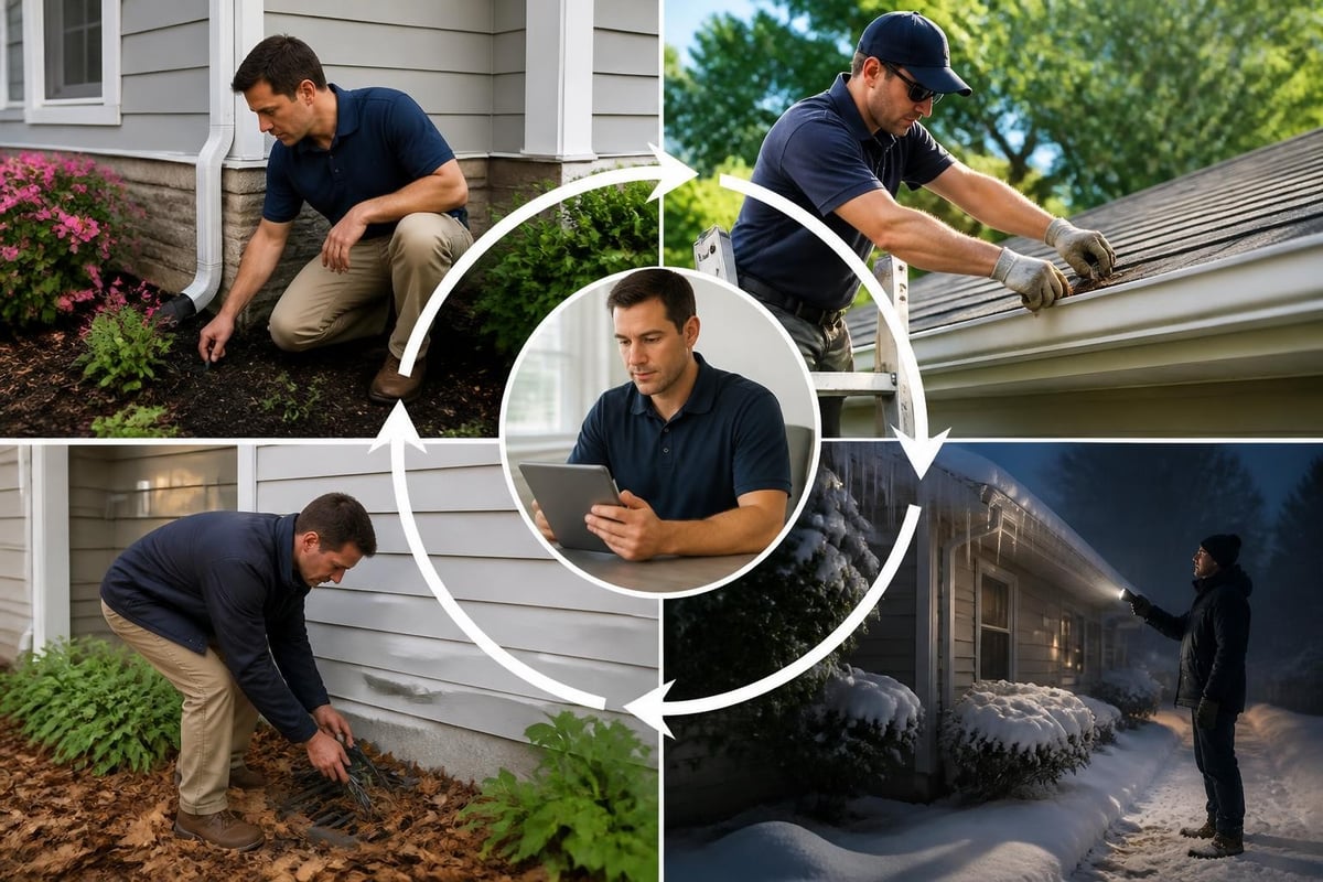 Commercial roof maintenance workflow