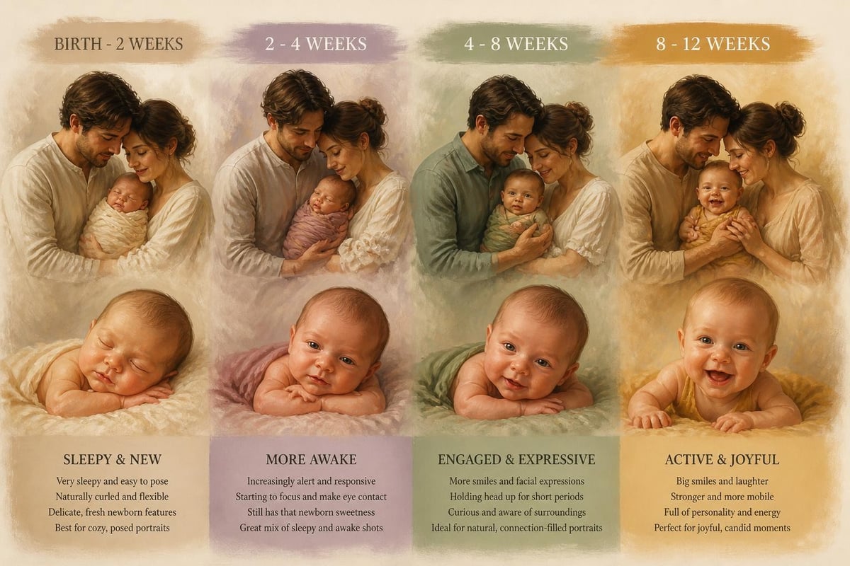 Timeline for family portraits with newborns
