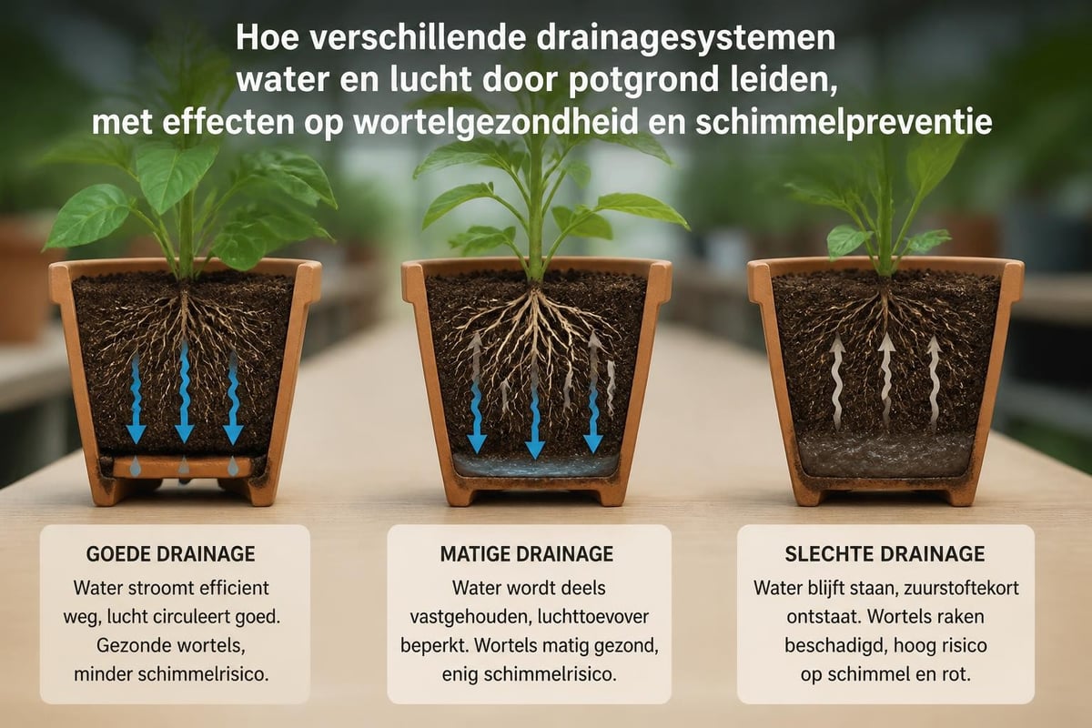 Drainage systeem kamerplant