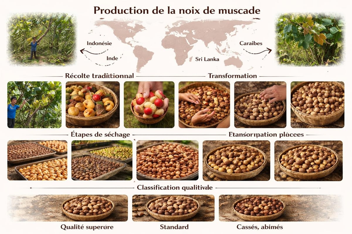 Production mondiale noix muscade