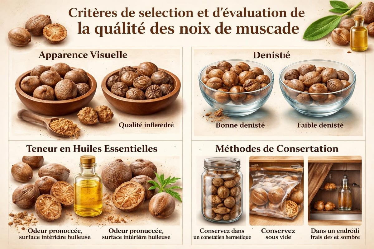 Critères qualité noix muscade