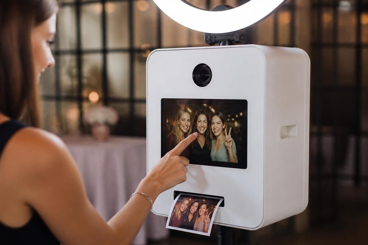 Selfie photo booth technology components