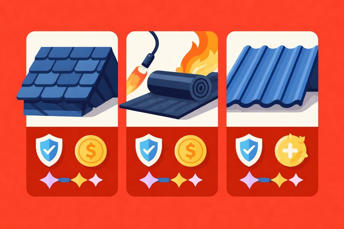 Roofing material comparison chart