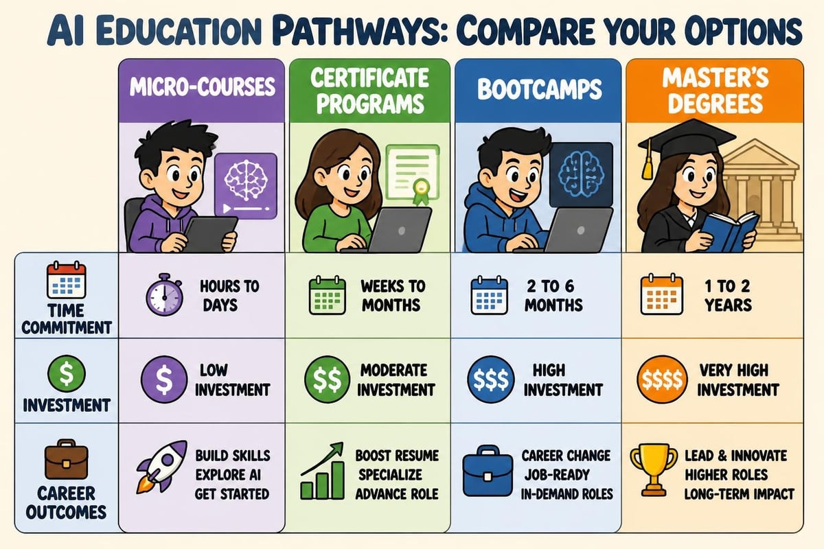 AI learning formats comparison