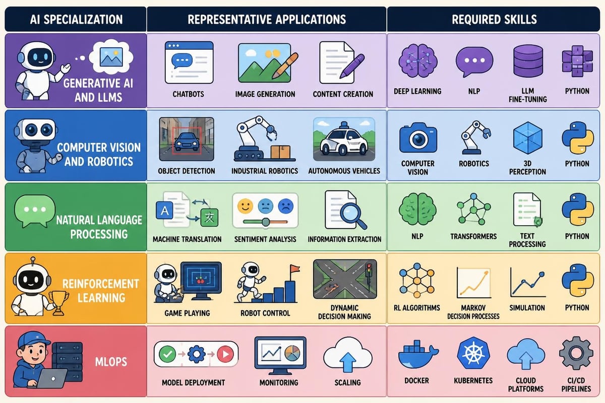 AI specialization domains