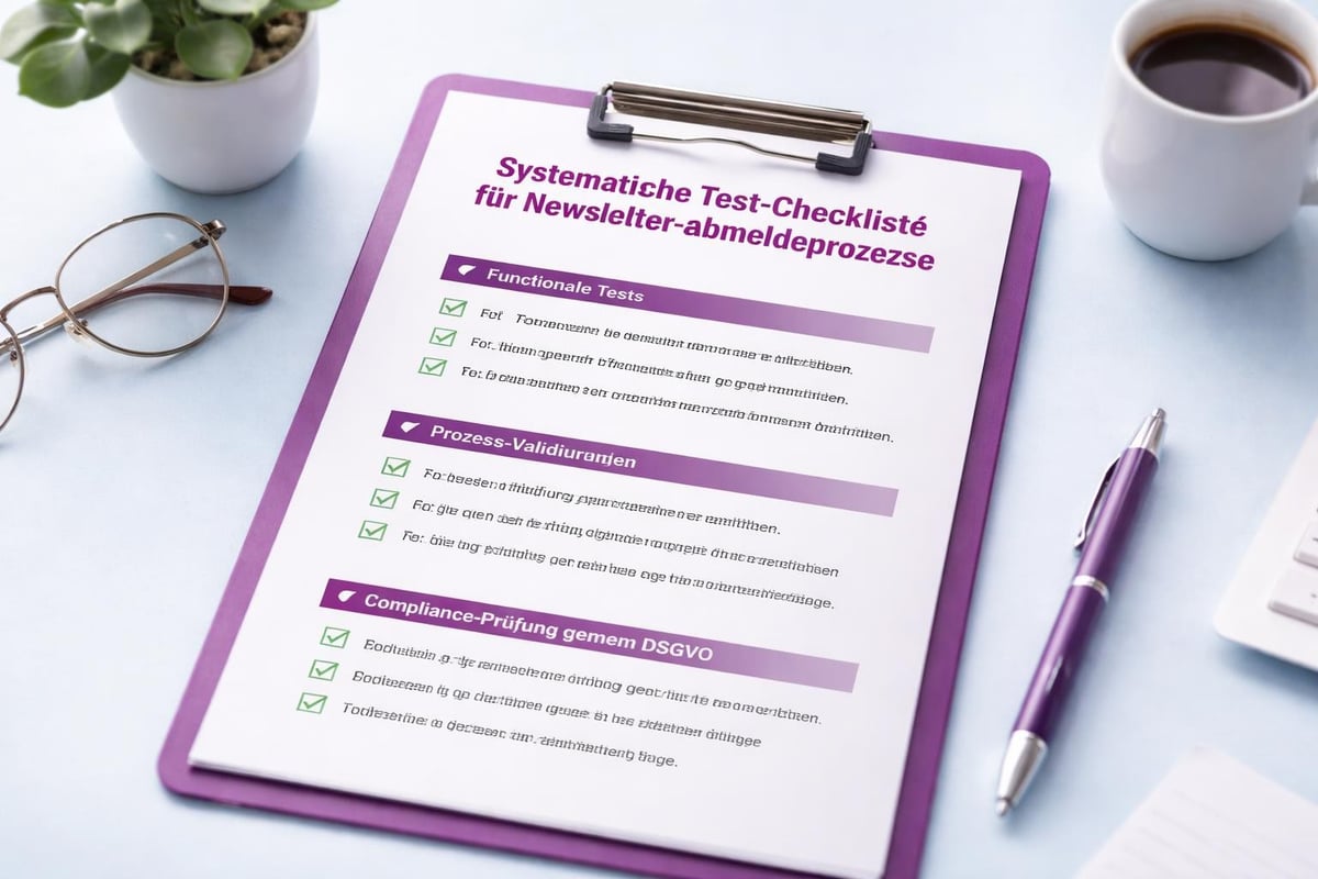 QA-Checkliste Newsletter-Abmeldung