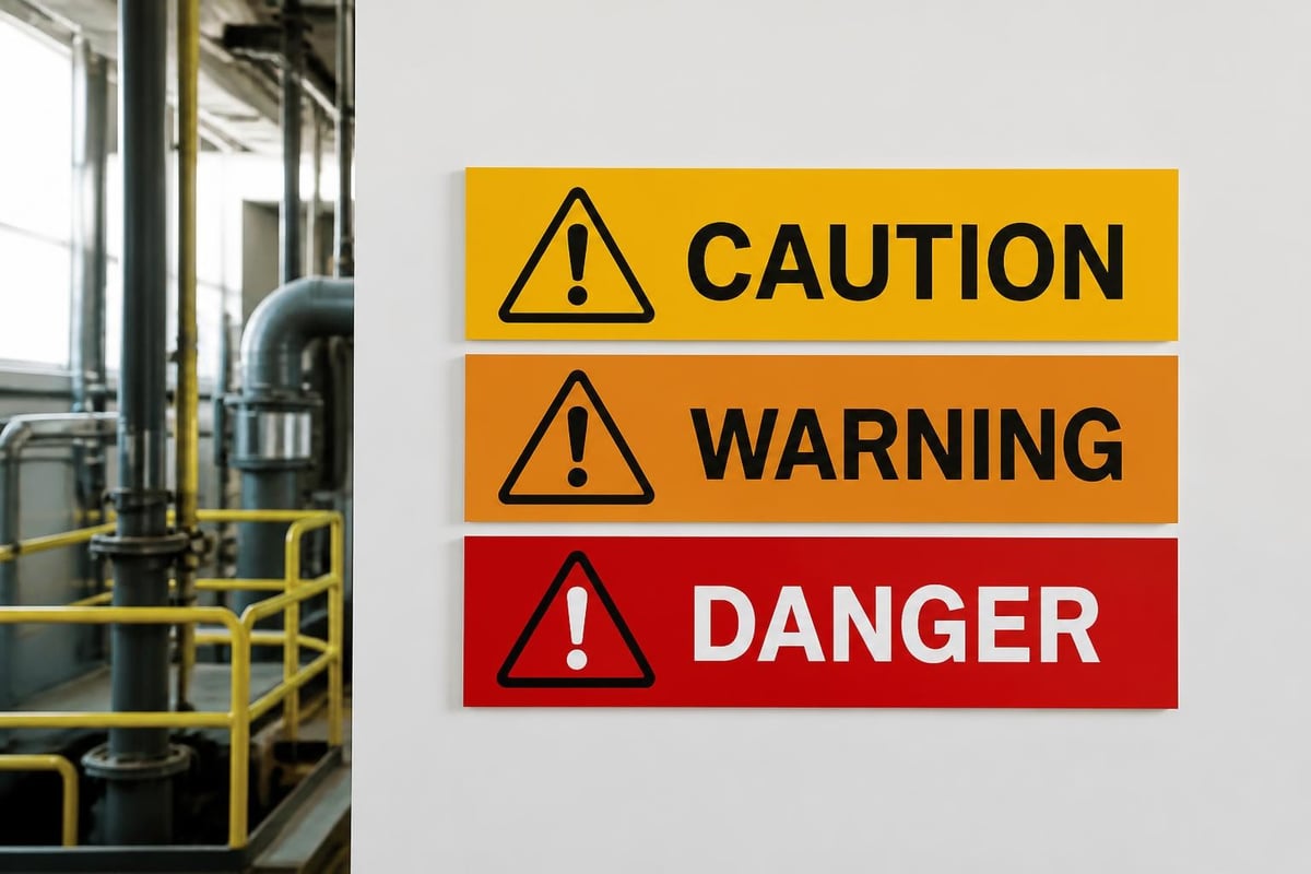 Caution sign hierarchy