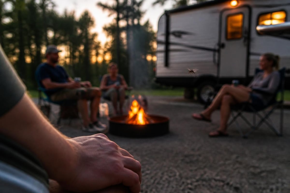 Mosquito hunting behavior near RV campsites