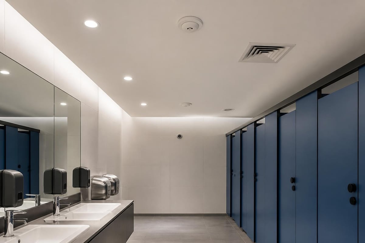 Washroom vape detector placement