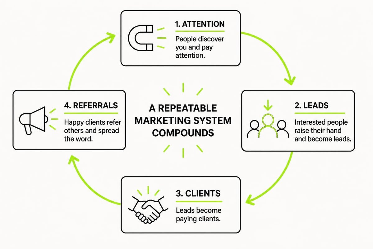 Marketing system flywheel