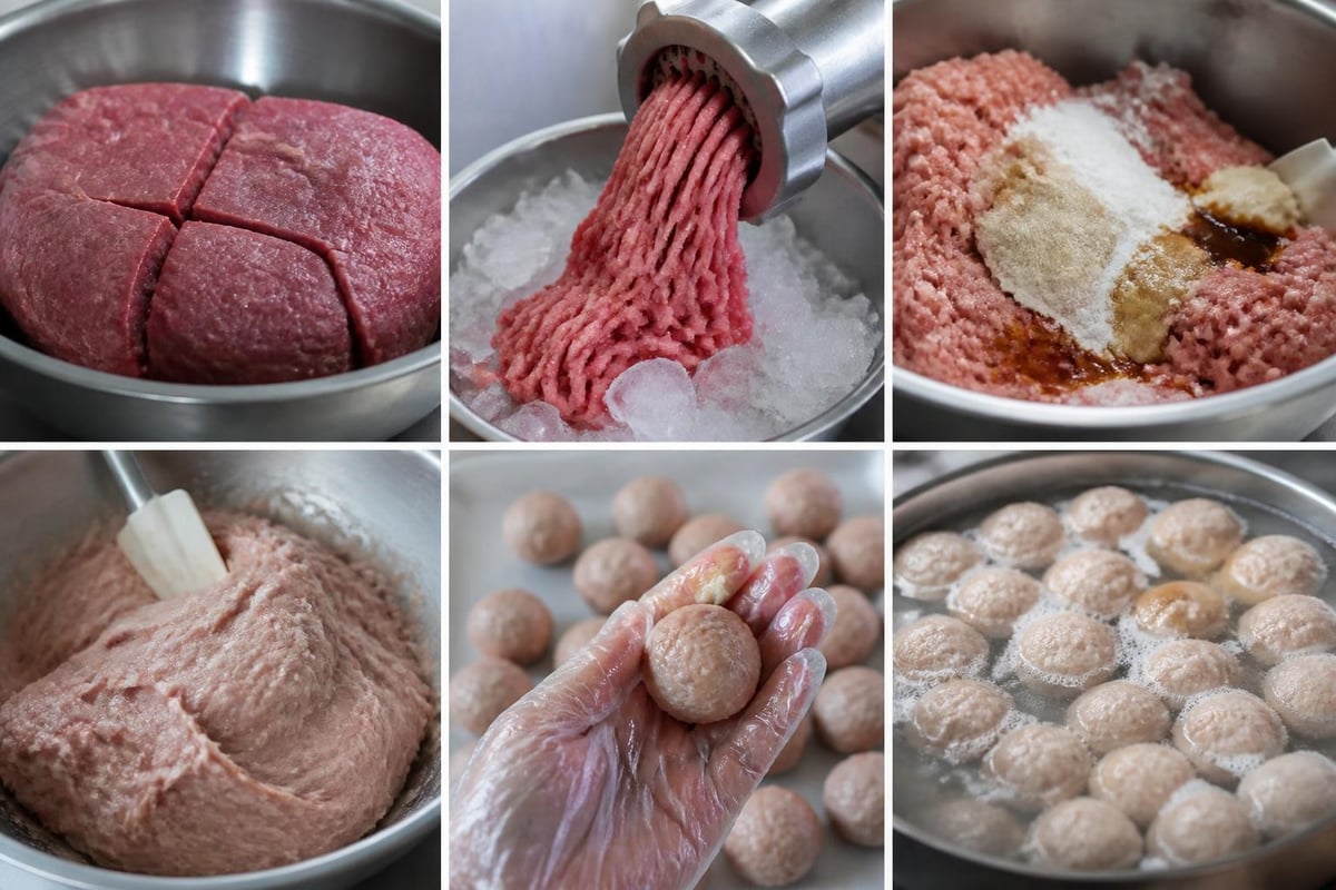 Tahapan membuat adonan bakso